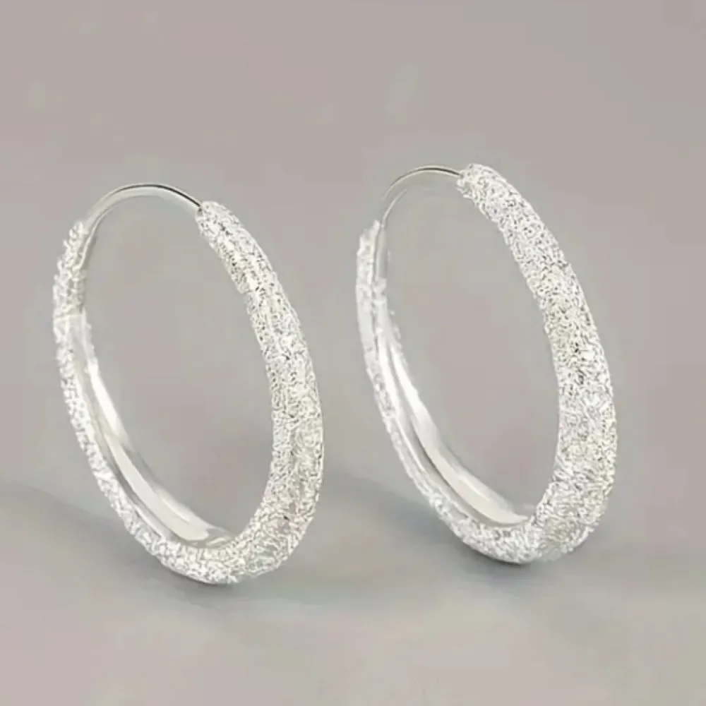 Sterling silver hoop earrings